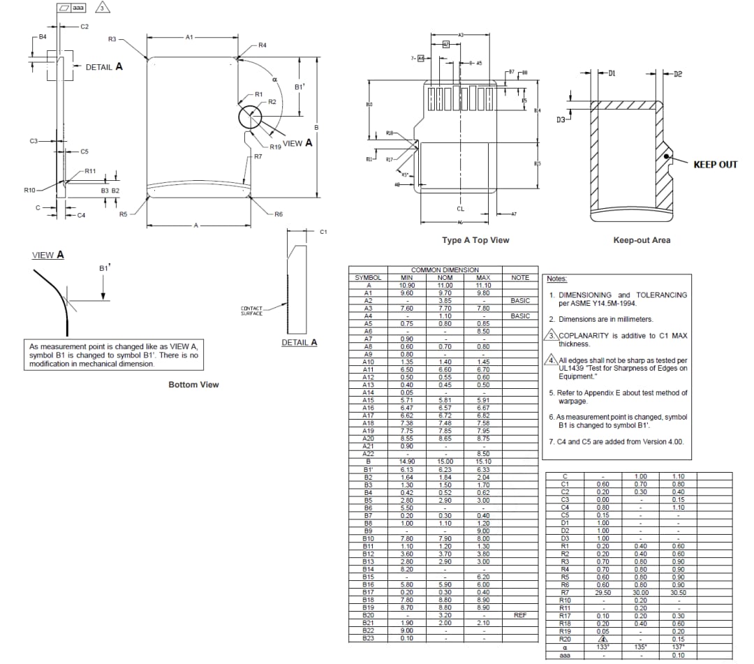 Plan mécanique - Apacer Technology Inc. Cartes microSD PRA233/PRA212