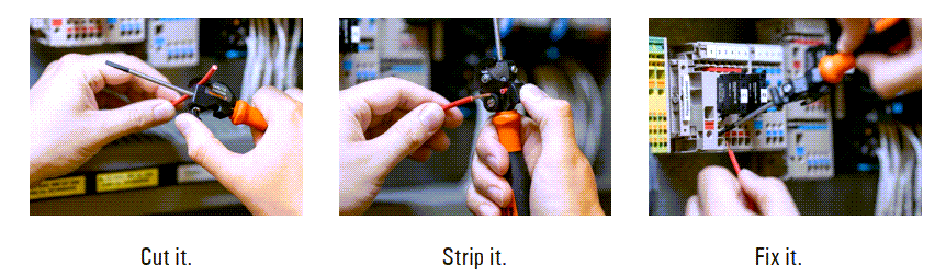 Graphique - Weidmuller Outil intelligent de coupe et de dénudage de câbles 3 en 1 swifty® CS