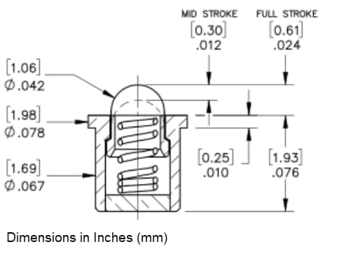 Mechanical Drawing - Mill-Max 0965 & 0975 .024