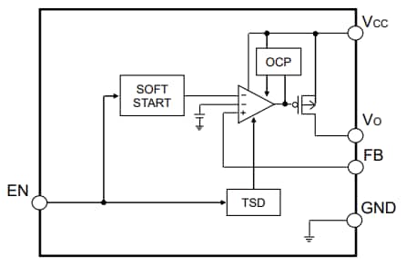 Schéma de principe - ROHM Semiconductor Régulateurs LDO 1 A BDxIC0JEFJ