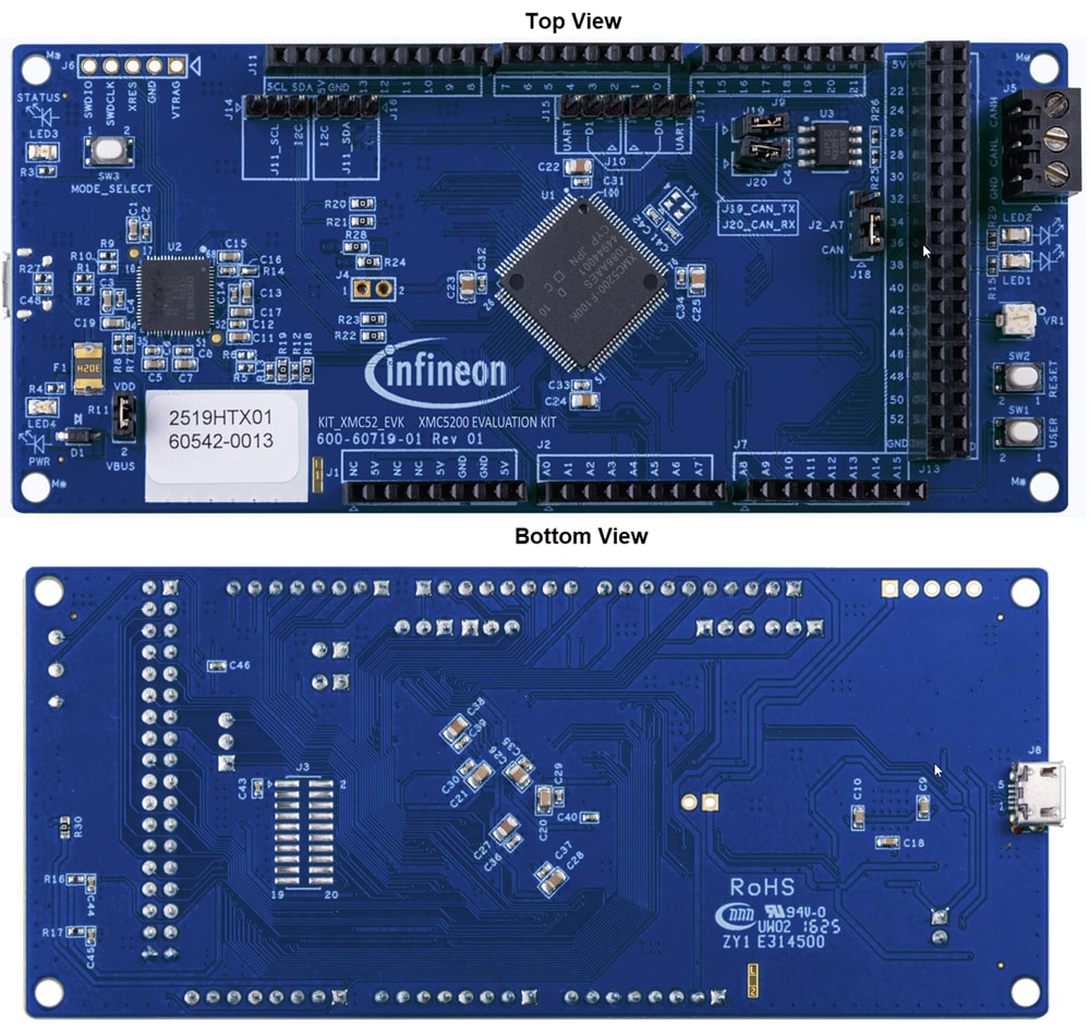 Plan mécanique - Infineon Technologies Carte d'évaluation XMC5200