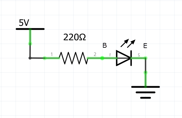 Schematic of slide pot LED.