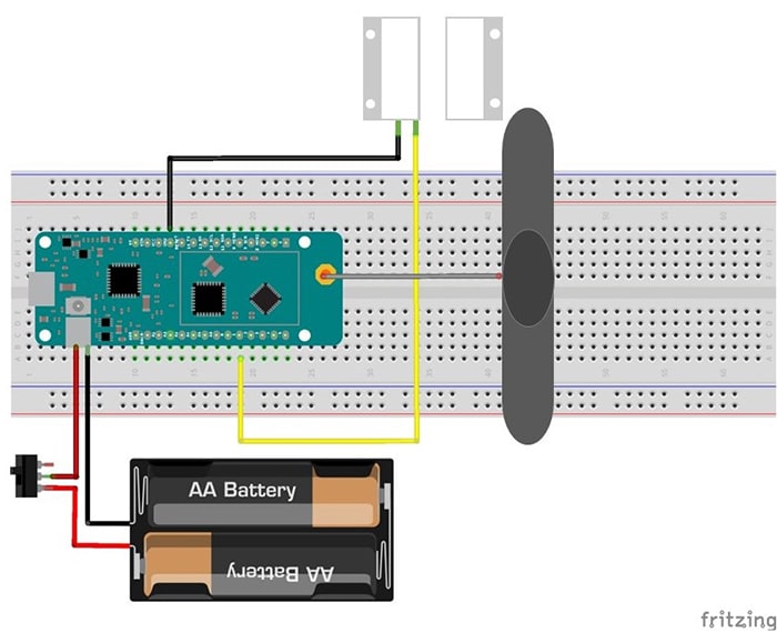 Circuit diagram for the hardware setup